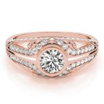 Vintage Engagement Ring, Round Shape, in Rose Gold - 84892