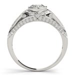 Vintage Engagement Ring, Round Shape, in White Gold - 84892