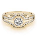 Vintage Engagement Ring, Round Shape, in Yellow Gold - 84892