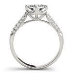 Pave Engagement Ring, Round Shape, in White Gold - 84894