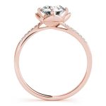 Tension Engagement Ring, Round Shape, in Rose Gold - 84896