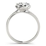 Tension Engagement Ring, Round Shape, in Platinum - 84896