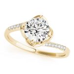 Tension Engagement Ring, Round Shape, in Yellow Gold - 84896