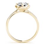 Tension Engagement Ring, Round Shape, in Yellow Gold - 84896