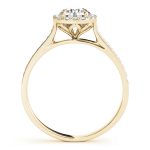 Halo Engagement Ring, Round Shape, in Yellow Gold - 84902