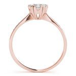 Halo Engagement Ring, Round Shape, in Rose Gold - 84904