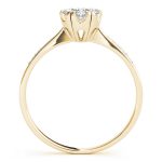 Halo Engagement Ring, Round Shape, in Yellow Gold - 84904