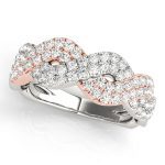 Fashion Wedding Ring, in Rose Gold - 84861