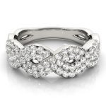 Fashion Wedding Ring, in White Gold - 84861