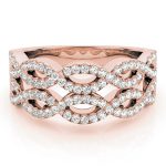 Double Row Wedding Ring, in Rose Gold - 84863