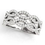 Double Row Wedding Ring, in White Gold - 84863