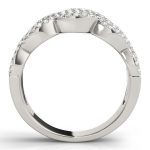 Double Row Wedding Ring, in White Gold - 84863