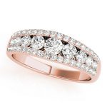 Diamond Fashion Ring, Round Shape, in Rose Gold - 84868