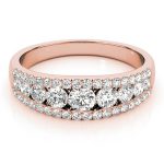 Diamond Fashion Ring, Round Shape, in Rose Gold - 84868