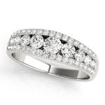 Diamond Fashion Ring, Round Shape, in White Gold - 84868