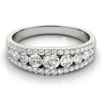 Diamond Fashion Ring, Round Shape, in White Gold - 84868