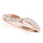 Diamond Wedding Ring, in Rose Gold - 50010