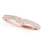 Diamond Wedding Ring, in Rose Gold - 84323