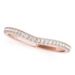 Diamond Wedding Ring, in Rose Gold - 84324