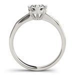 Solitaire Engagement Ring, Round Shape, in Sterling Silver - 84906