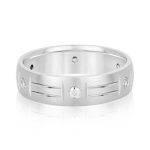 Men's Heavy Wedding Band, in White Gold - ND18121H