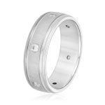 Men's Heavy Wedding Band, in White Gold - ND18127H