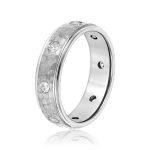 Men's Heavy Wedding Band, in White Gold - ND18128H