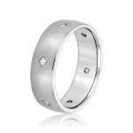 Men's Heavy Wedding Band, in White Gold - ND18243H