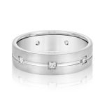 Men's Heavy Wedding Band, in White Gold - ND18244H