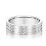 Men's Heavy Wedding Band, in White Gold - ND18248H