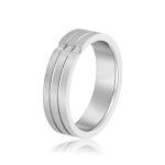 Men's Heavy Wedding Band, in White Gold - ND18248H