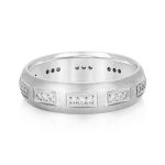 Men's Heavy Wedding Band, in White Gold - ND18253H