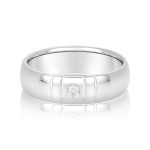 Men's Heavy Wedding Band, in White Gold - ND18255H