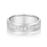 Men's Heavy Wedding Band, in White Gold - ND18265H