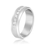 Men's Heavy Wedding Band, in White Gold - ND18265H