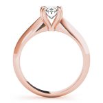 Prong Set Engagement Ring, Solitaire Style, Oval Shape, in Rose Gold - 84959