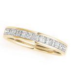 Fancy Shape Princess Wedding Ring, in Yellow Gold - 84365