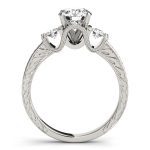 Three Stone Engagement Ring, Round Shape, in Sterling Silver - 84327