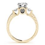 Three Stone Engagement Ring, Round Shape, in Yellow Gold - 84327