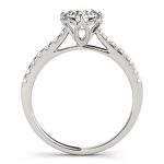 Vintage Engagement Ring, Round Shape, in Platinum - 50957