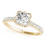 Vintage Engagement Ring, Round Shape, in Yellow Gold - 50957