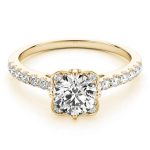 Vintage Engagement Ring, Round Shape, in Yellow Gold - 50957