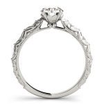 Vintage Engagement Ring, Round Shape, in White Gold - 50963