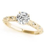 Vintage Engagement Ring, Round Shape, in Yellow Gold - 50963