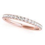 Diamond Wedding Ring, in Rose Gold - 50979