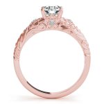 Solitaire Engagement Ring, Round Shape, in Rose Gold - 51040