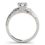 Solitaire Engagement Ring, Round Shape, in White Gold - 51040