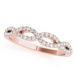 Diamond Wedding Ring, in Rose Gold - 51058