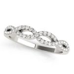 Diamond Wedding Ring, in White Gold - 51058