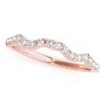 Curverd Wedding Ring, in Rose Gold - 84258